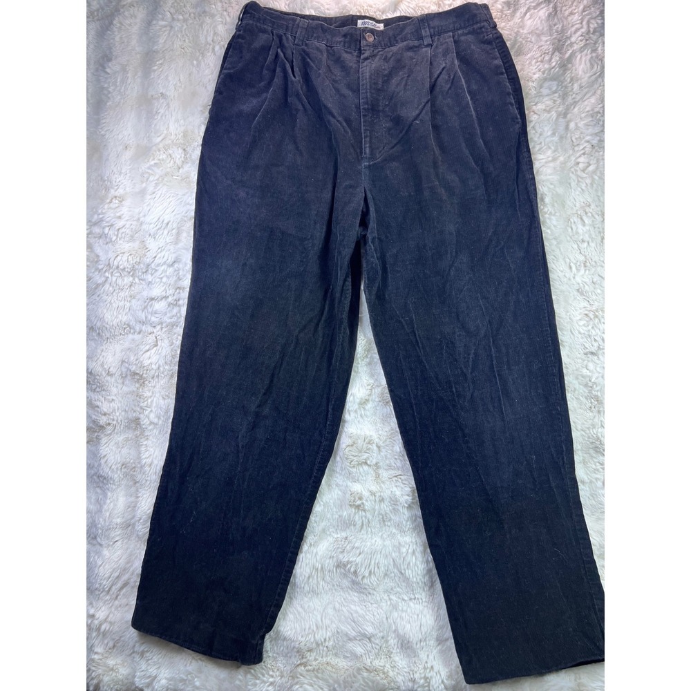 Bert Pulitzer Collectors Edition Corduroy Pants Mens 36x32 Navy Blue Pleated A35